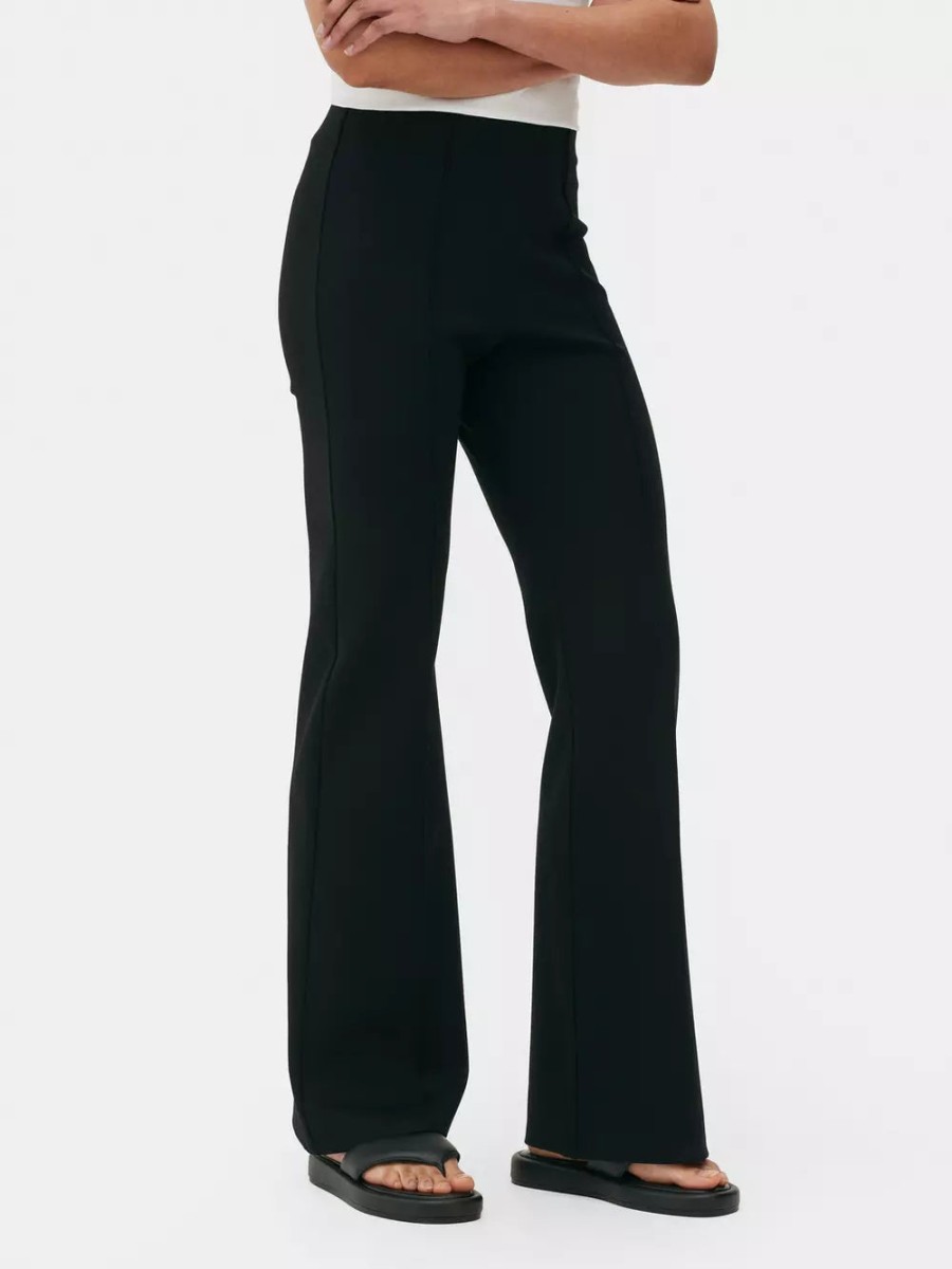 J'envie Pants | Flare Leg Ponte Pant In Black