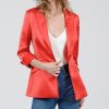 Hilton Hollis Jackets | Stretch Satin Blazer In Hibiscus