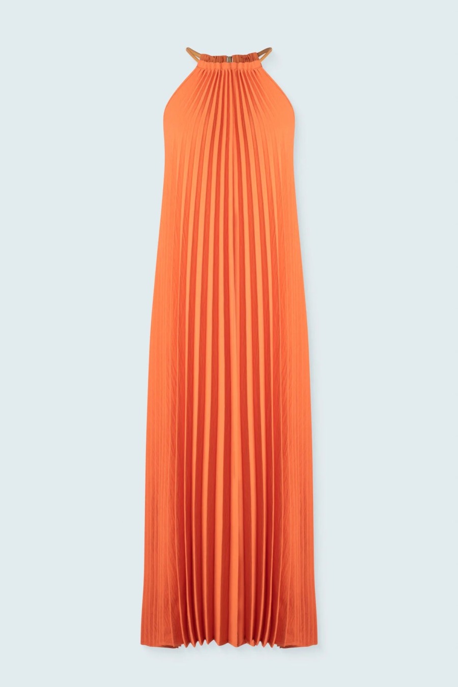 Iris Setlakwe Dresses | Halter Top Pleated Dress In Paprika