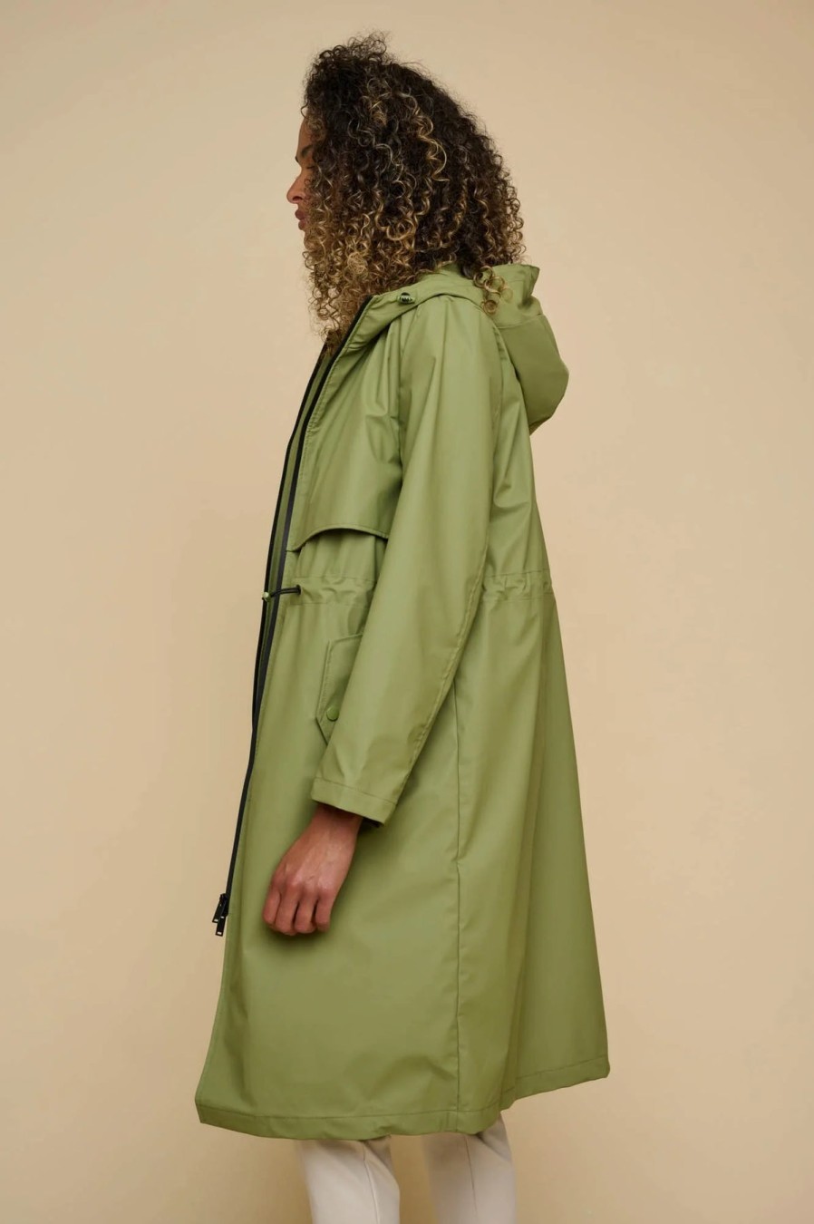 Rino & Pelle Jackets | Darla Raincoat In Olive/Black