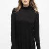 Kinross Cashmere Tops | Scrunch Neck Tunic - Black