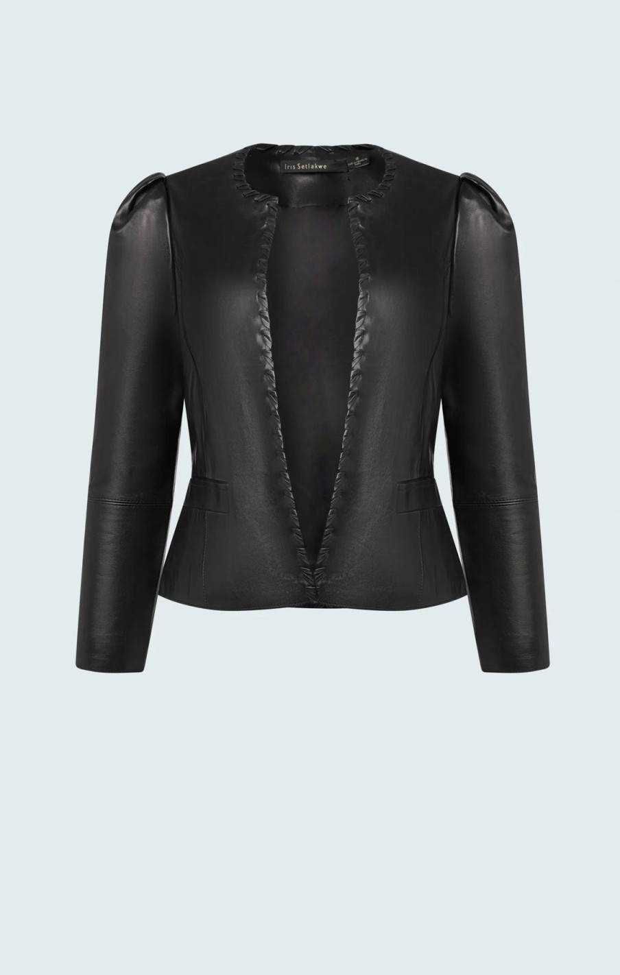 Iris Setlakwe Jackets | Lamb Leather Crop Jacket In Black