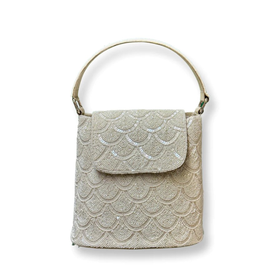 David Jeffery Accessories | Beaded Handbag - Ivory