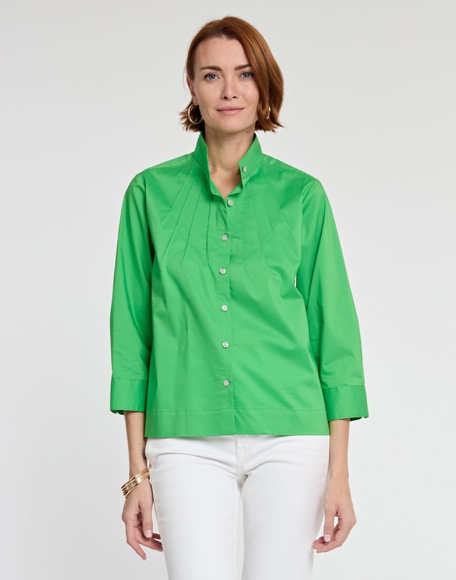 Hinson Wu Tops | 3/4 Sleeve Dora In Spring Green