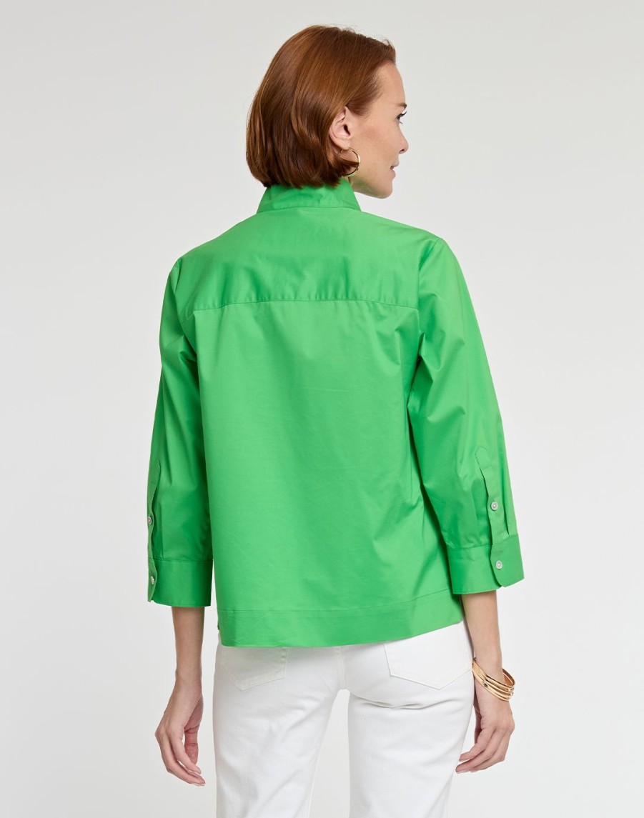 Hinson Wu Tops | 3/4 Sleeve Dora In Spring Green