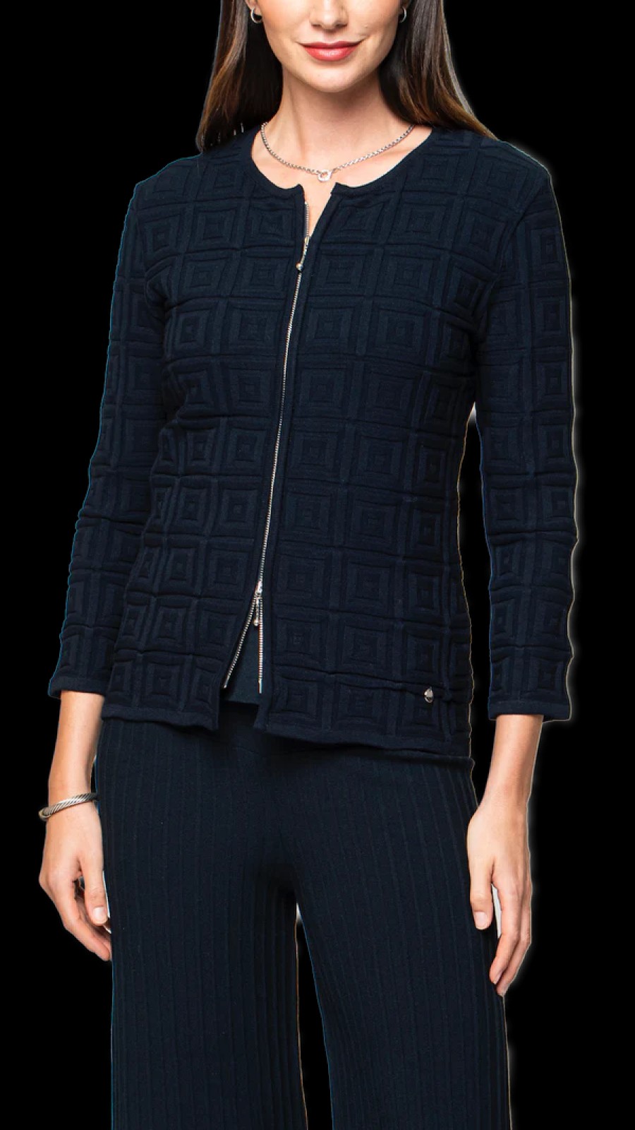 Biana Jackets | Zia Knit Jacket - Dark Navy