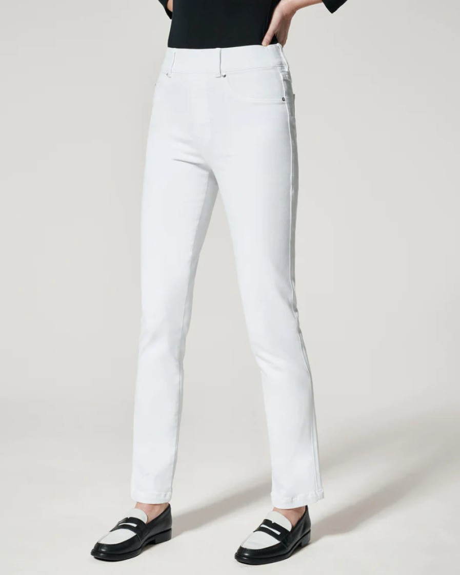 Spanx Pants | Ankle Straight Leg Jeans - White