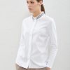 Peserico Tops | Plain Stretch Popline Top In White