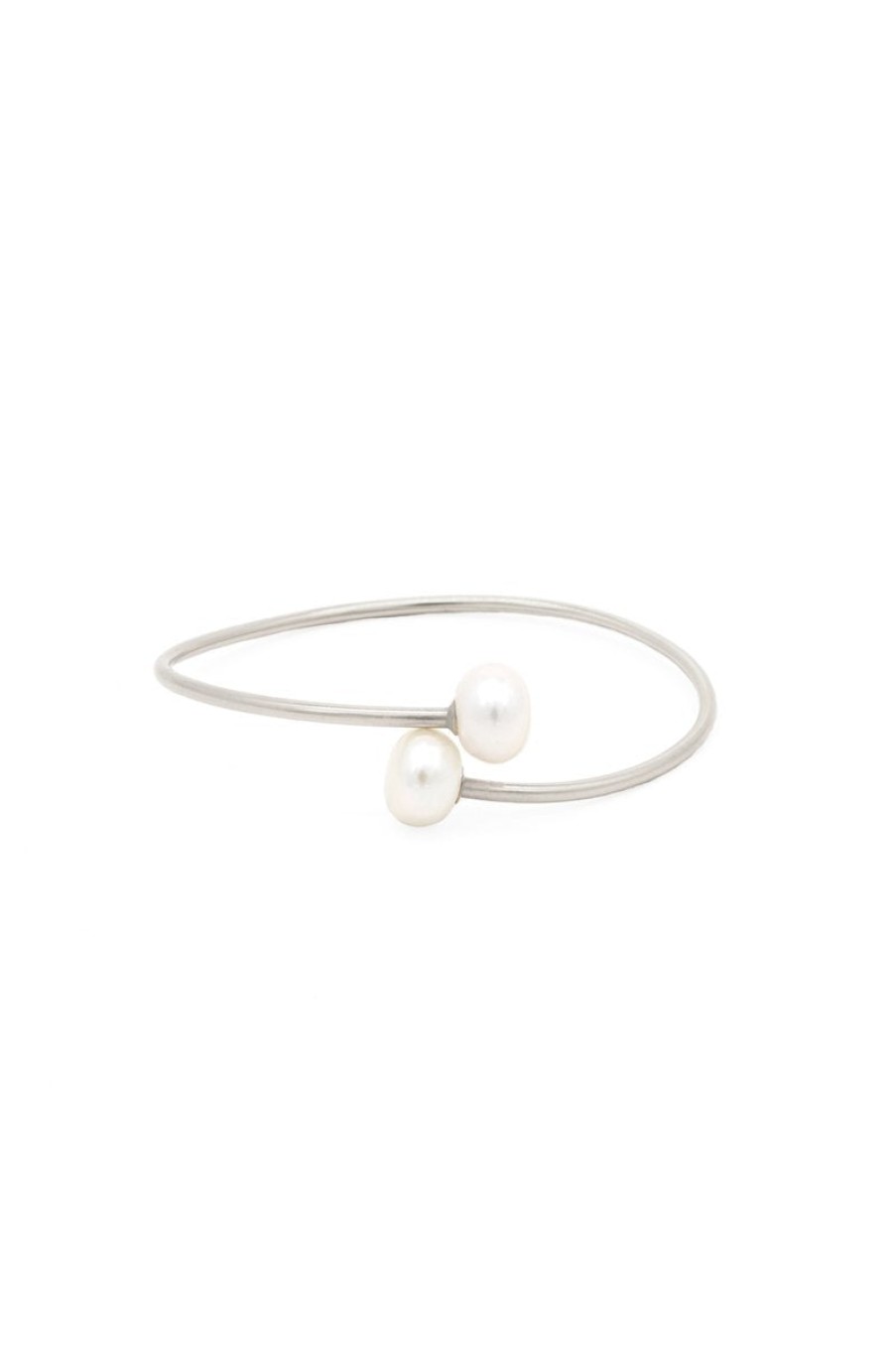 Sylvia Benson Accessories | Lantern Cuff Bracelet - Sterling Silver, Freshwater Pearl