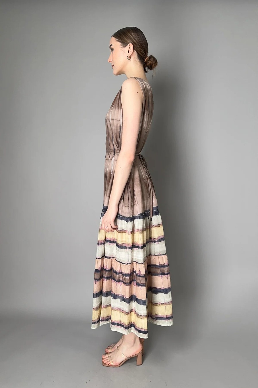 Peserico Dresses | Long Watercolor Dress In Sepia