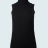 Iris Setlakwe Tops | Merino Blend Sleeveless Turtleneck In Black