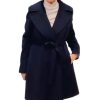 Fleurette Jackets | Cashmere Wrap Coat - Midnight