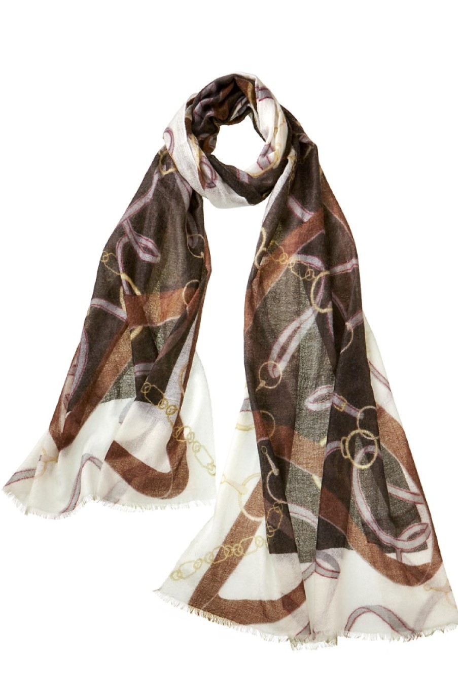 Alpine Cashmere Accessories | Cavallo Scarf - Espresso