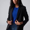 Iris Setlakwe Jackets | Single Button Shawl Blazer In Black