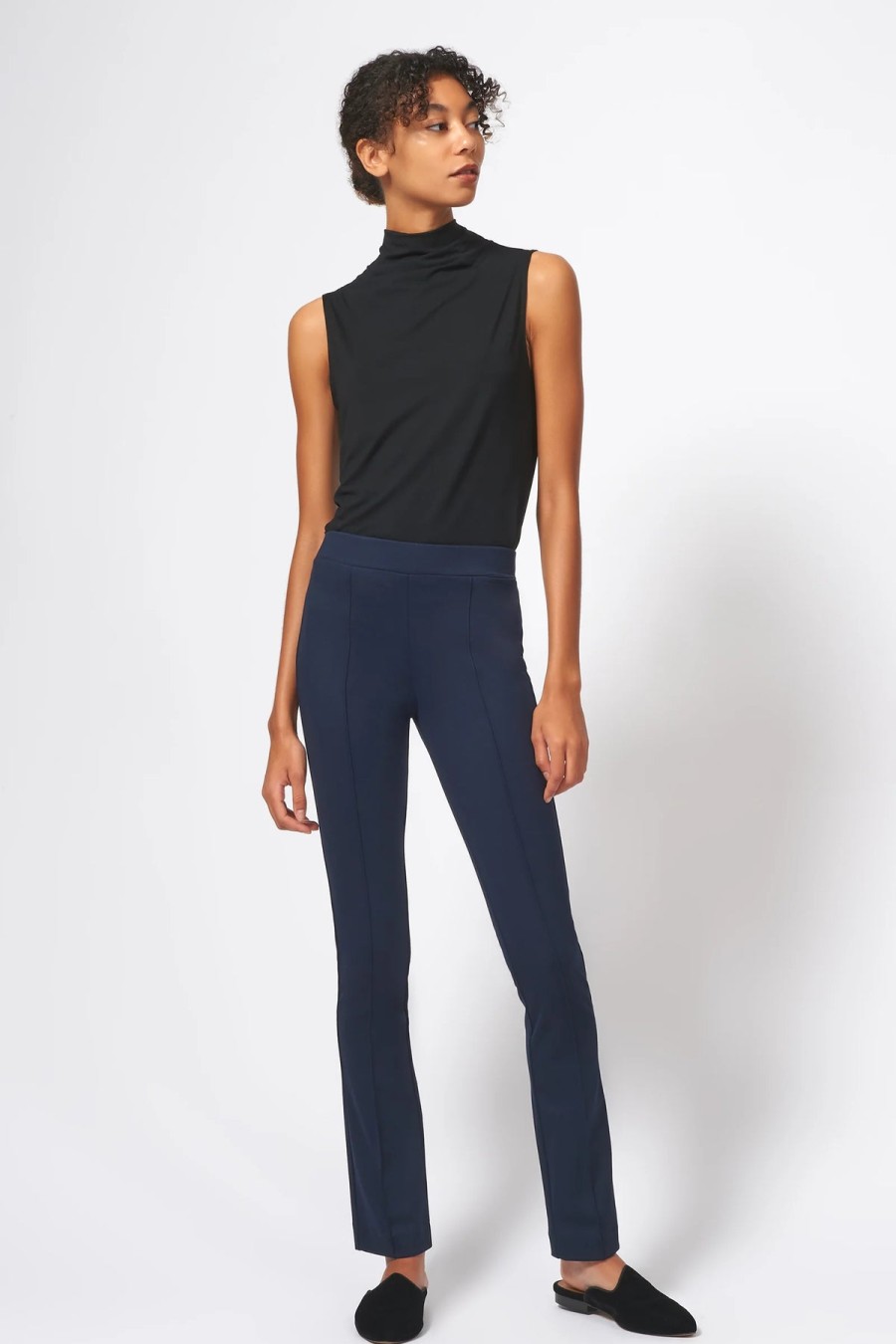 Kal Rieman Pants | Pintuck Straight Leg Pant In Navy