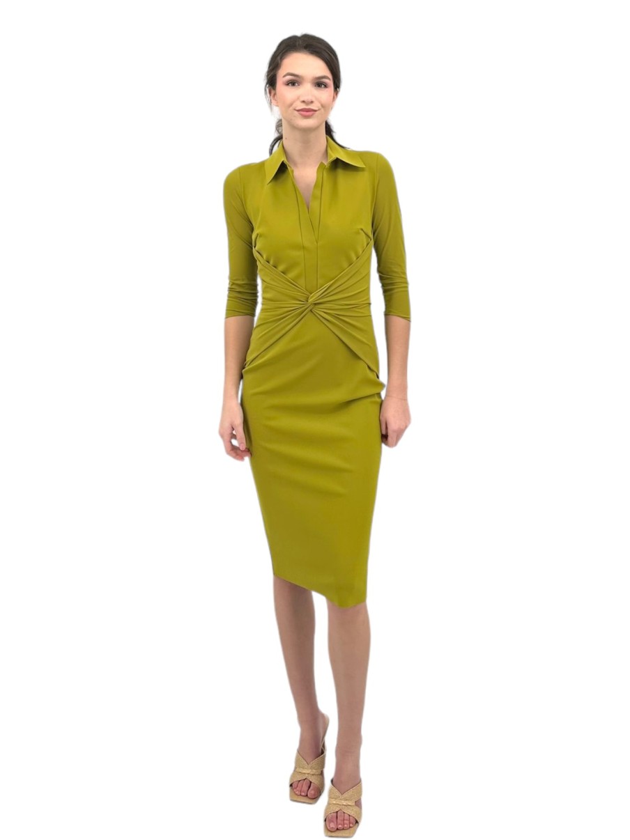 Chiara Boni Dresses | Zaray Dress In Golden Green