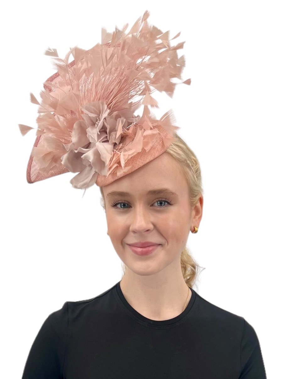 Hats by Katie Accessories | Light Pink Disc Fascinator