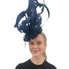 Hats by Katie Accessories | Navy Fascinator On A Disc