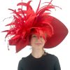 Hats by Katie Accessories | Large Straw Derby Hat In Red