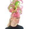 Hats by Katie Accessories | Pink/Green Fascinator