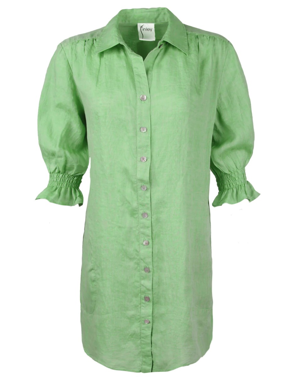 Finley Dresses | Miller Shirt Dress In Green Tea