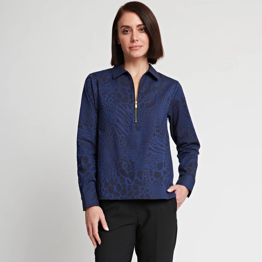 Hinson Wu Tops | Alexis Top - Black/Sapphire