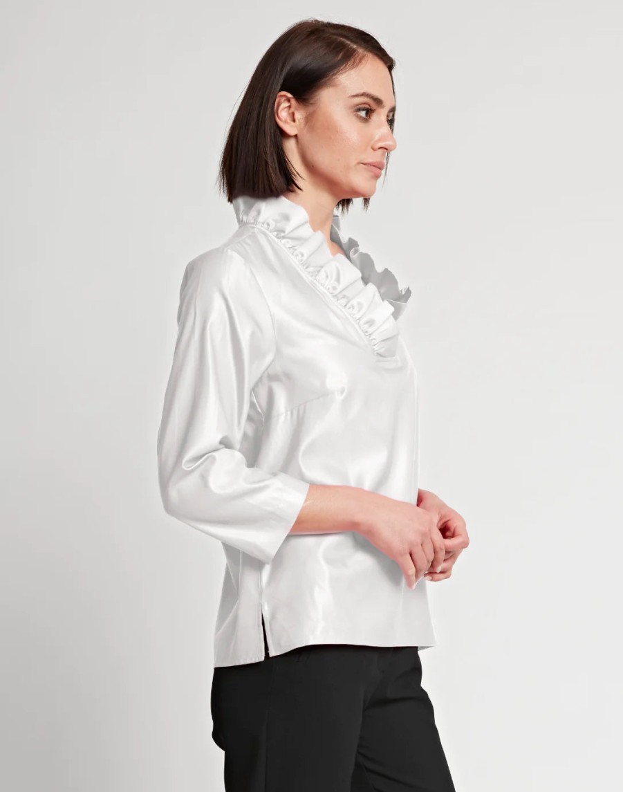 Hinson Wu Tops | Helena Silk Blend Top In Cloud