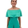 Tom and Linda Platt Tops | Off The Shoulders Cuff Top In Jade