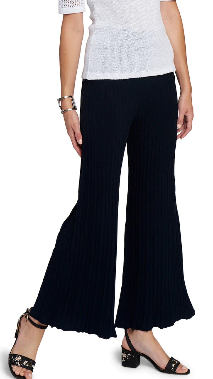 Biana Pants | Julia Wide-Leg Pant - Navy