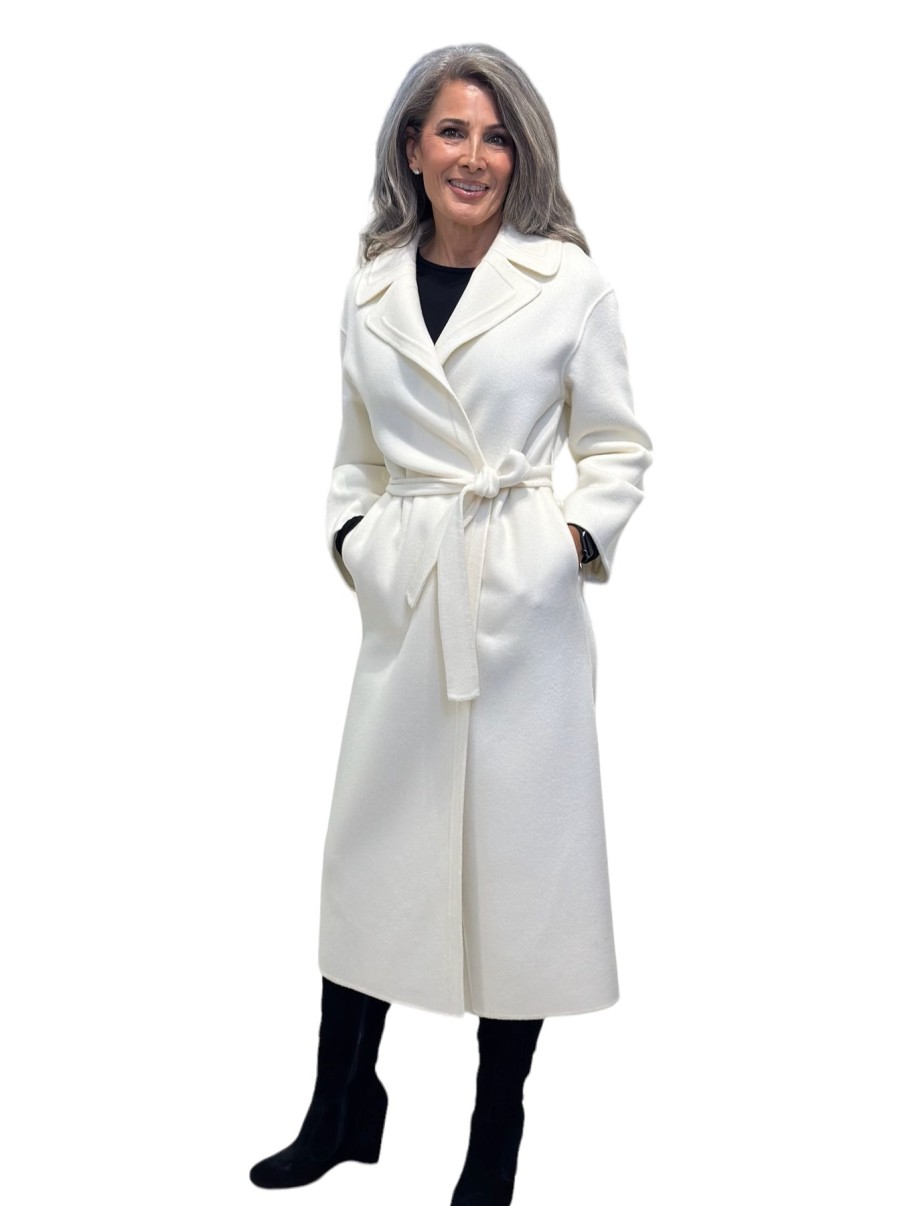 Diomi Jackets | Single Breasted Wool Blend Trench - Ivory