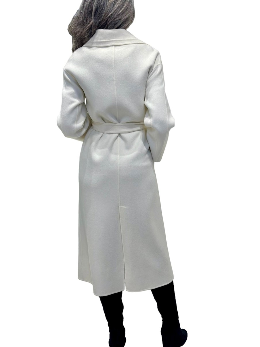 Diomi Jackets | Single Breasted Wool Blend Trench - Ivory