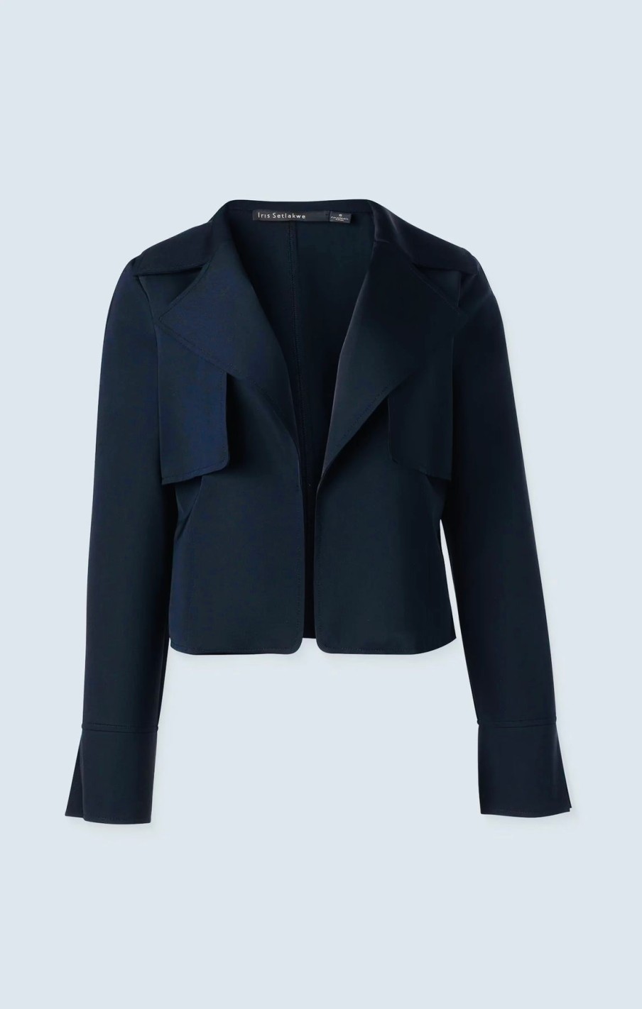 Iris Setlakwe Jackets | Crop Jacket With Storm Flap - Navy