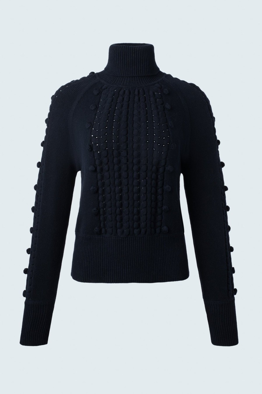 Iris Setlakwe Tops | Multi Textured Long Sleeve Sweater In Navy