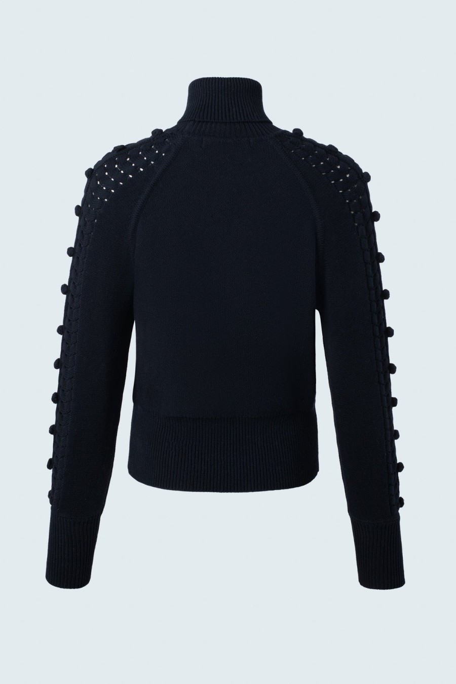 Iris Setlakwe Tops | Multi Textured Long Sleeve Sweater In Navy