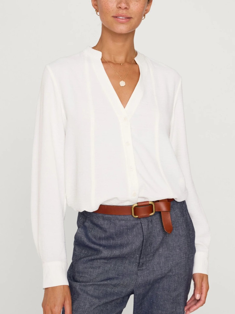 Brochu Walker Tops | Galey Blouse In Salt White