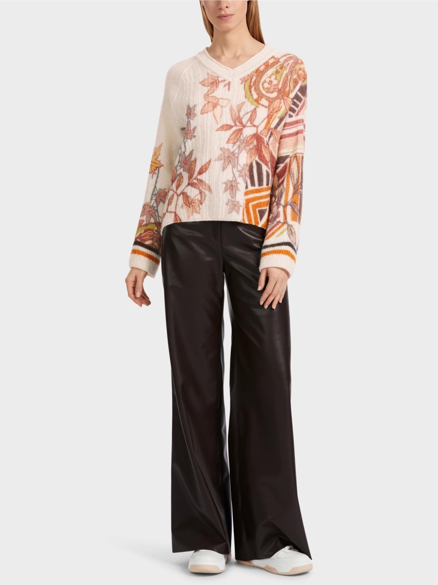 Marc Cain Tops | Print Sweater - Deep Pumpkin