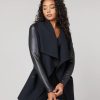 Spanx Jackets | Drape Front Jacket - Very Black