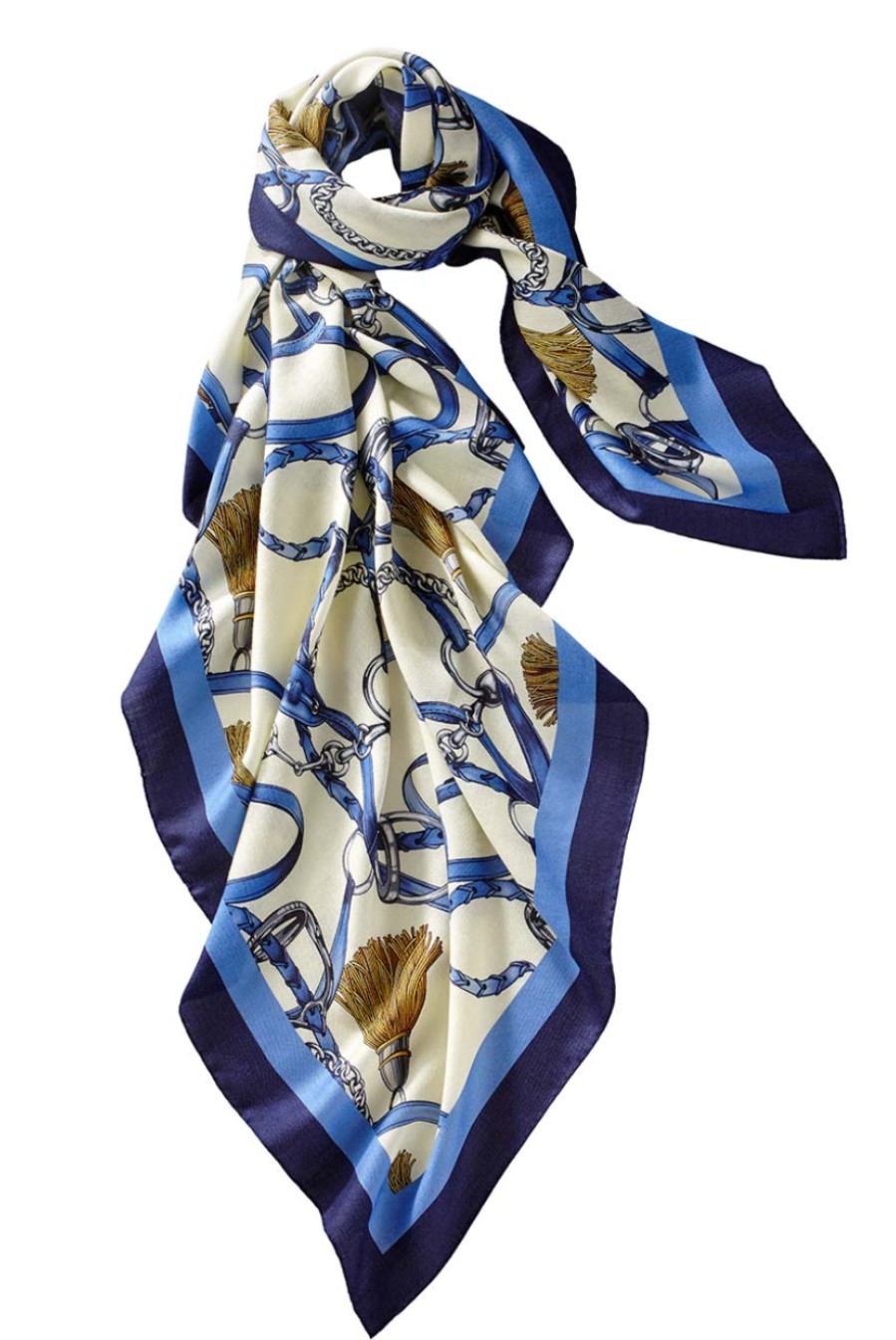 Alpine Cashmere Accessories | Grande Firenze Scarf In Royal