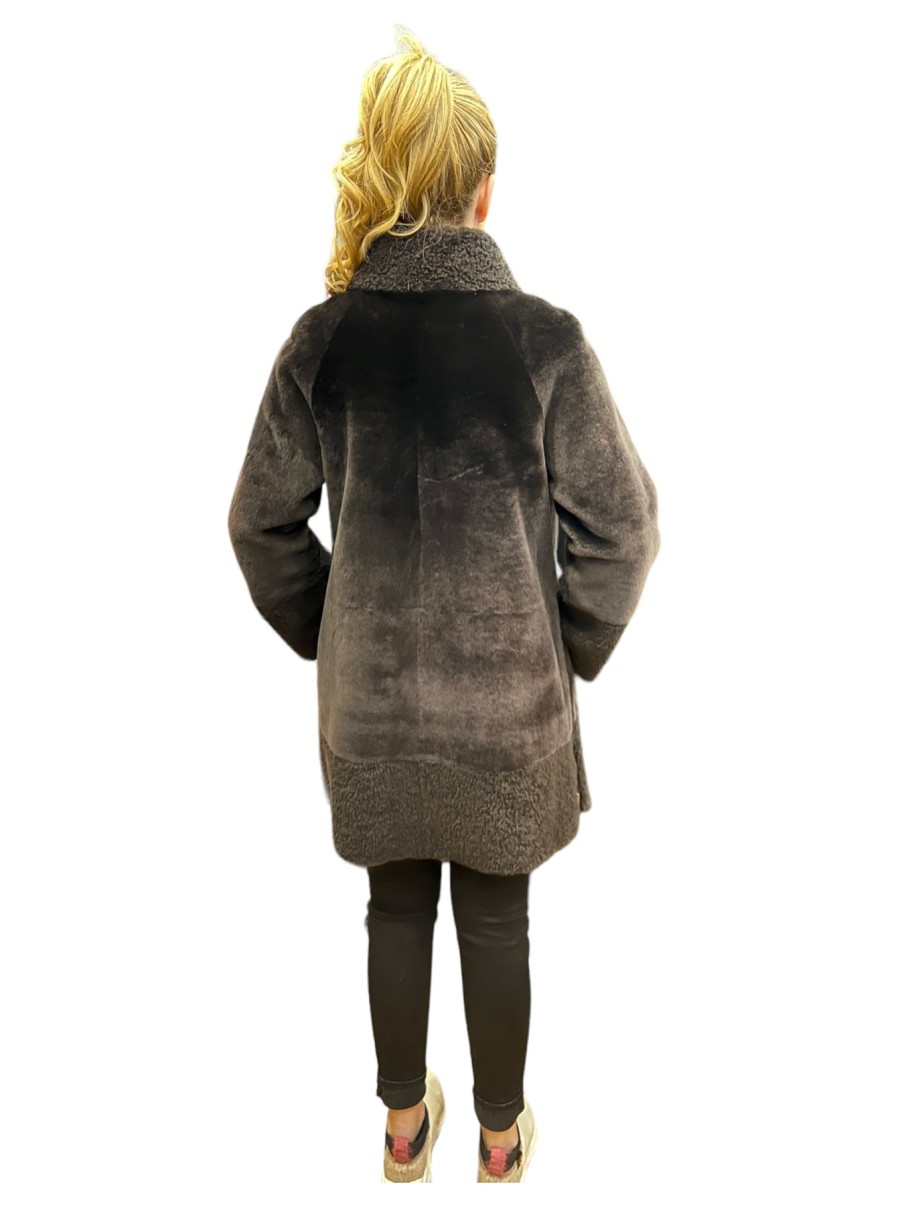 Suprema Jackets | Reversible Shearling Coat In Caffe