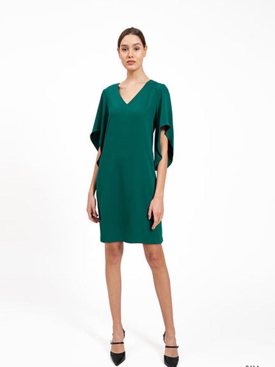 Bigio Dresses | V-Neck Dress In Forest