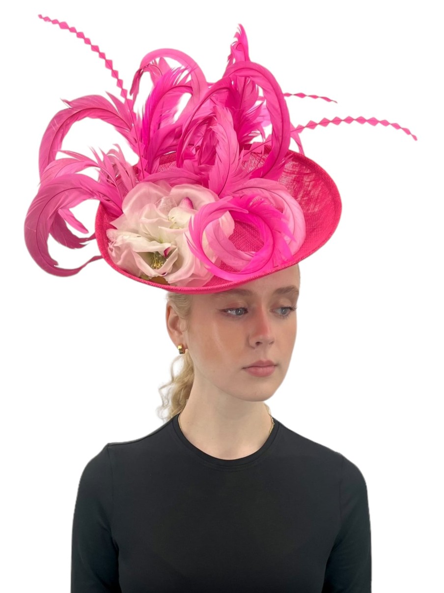 Hats by Katie Accessories | Hot Pink Fascinator