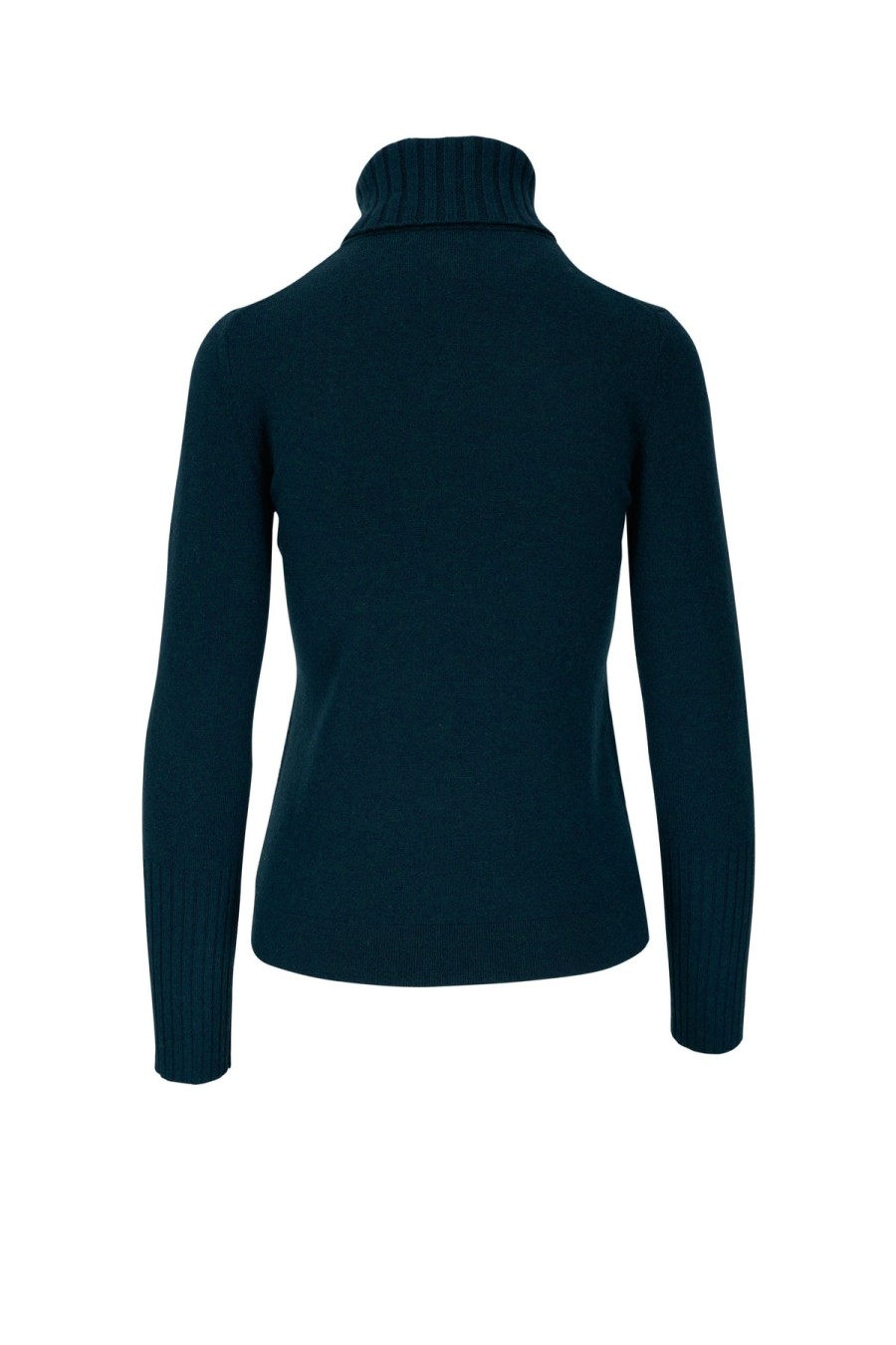 Kinross Cashmere Tops | Chunky Trim T-Neck - Seapine