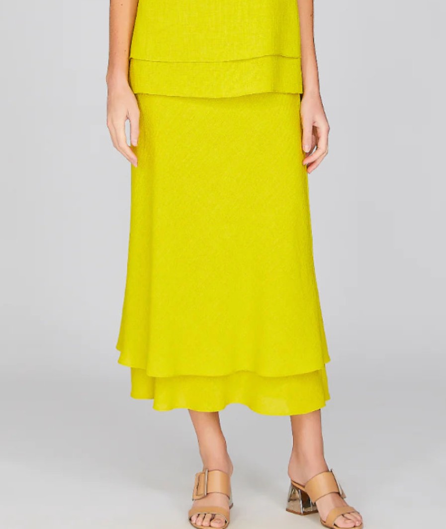 Emmelle Skirts | Microlinen Double Layer Skirt In Citrus