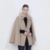 Diomi Jackets | Vest With Detachable Cape In Irish Cream