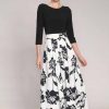 Bigio Dresses | Jersey Jacquard Skirt Dress In Black/White