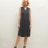 AMS Pure Dresses | Grey V-Neck Dress