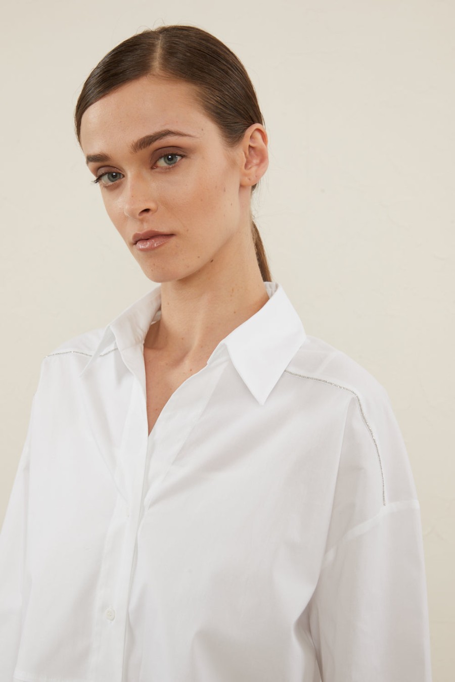 Peserico Tops | Woman Shirt In Pure White