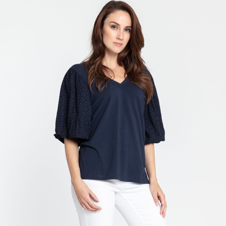 Hinson Wu Tops | Kaitlyn Top In Navy