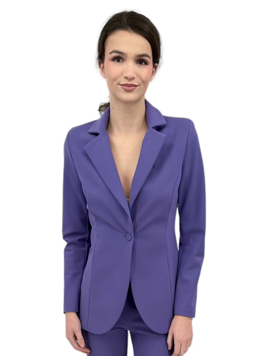 Chiara Boni Jackets | Lua Jersey Blazer In Dark Lavender