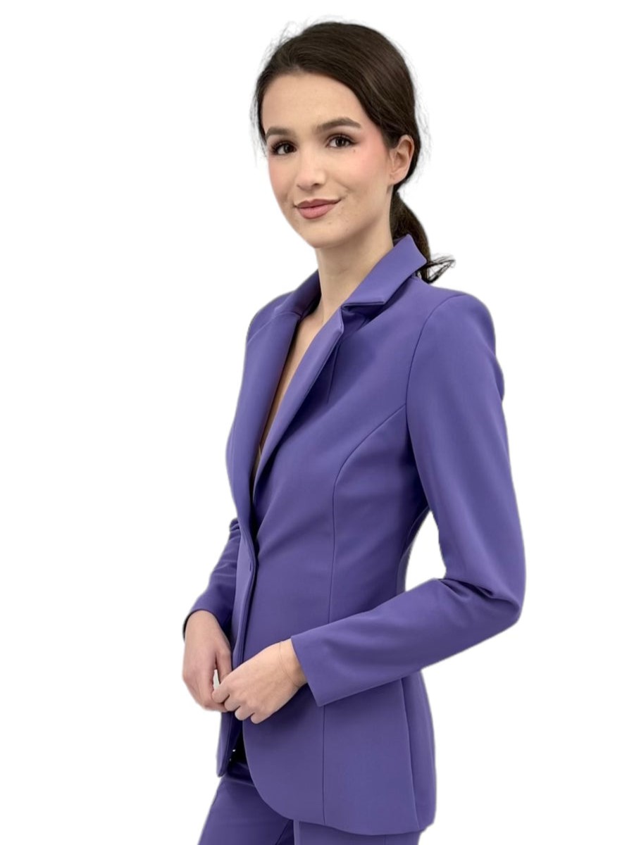 Chiara Boni Jackets | Lua Jersey Blazer In Dark Lavender